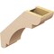 Ekena Millwork 5-inch W x 16-inch D x 16-inch H Olympic Rough Cedar Woodgrain TimberThane Knee Brace, Primed BRCUR05X16X16OLYRCPR - alternate 3
